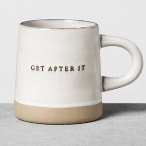 Hearth & Hand White and Tan Motivational Mug
